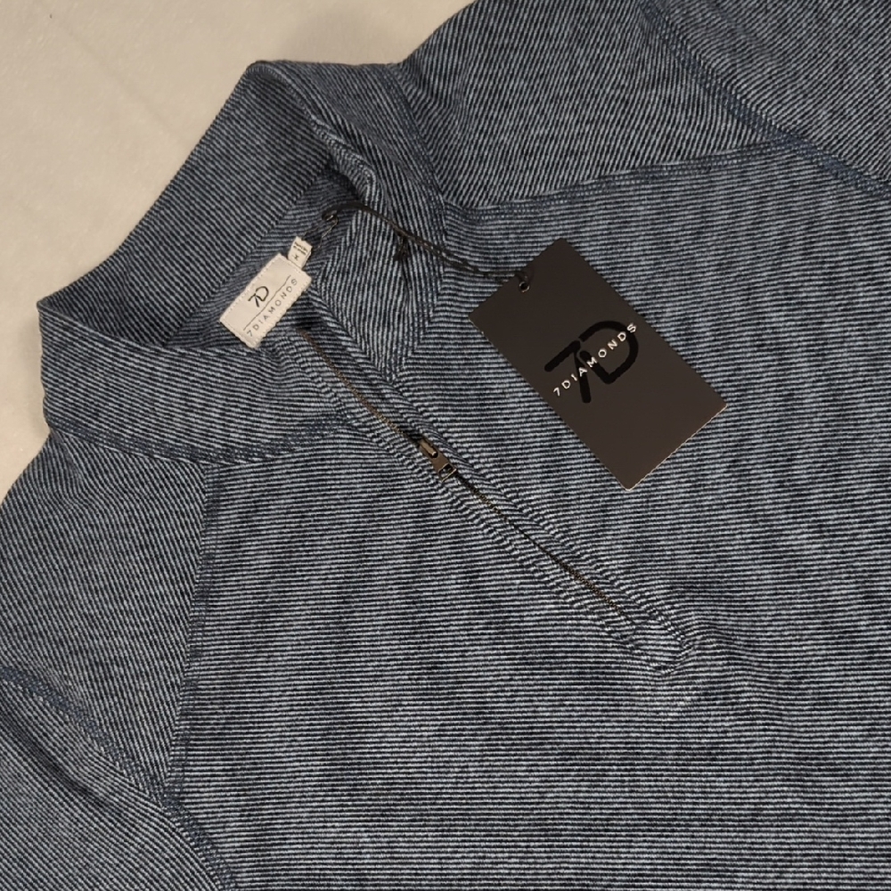 NEW 7 Diamonds Generation Quarter Zip Pullover Mens Navy‎ Blue Size Medium